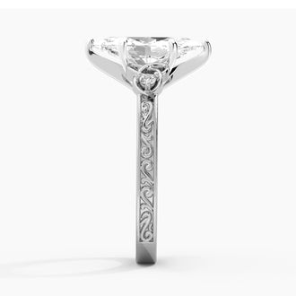 Vintage Celtic Knots Design Marquise Moissanite Engagement Ring