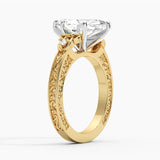 Vintage Celtic Knot Marquise Lab Grown Diamond Engagement Ring