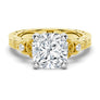Vintage Celtic Knots Design Cushion Cut Moissanite Engagement Ring - MSBLUE Jewelry