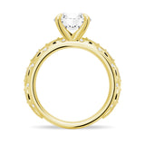 Vintage Infinity Milgrain Round Moissanite Engagement Ring