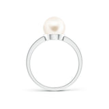 8mm Classic Freshwater Cultured Pearl Solitaire Ring