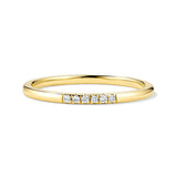 Petite 6 Lab Grown Diamond Line Ring - MSBLUE Jewelry