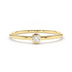 Bezel Set Lab Grown Diamond Thin Stacker Ring - MSBLUE Jewelry