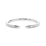 Pavé Diamonds Claw Stacking Open Ring - MSBLUE Jewelry