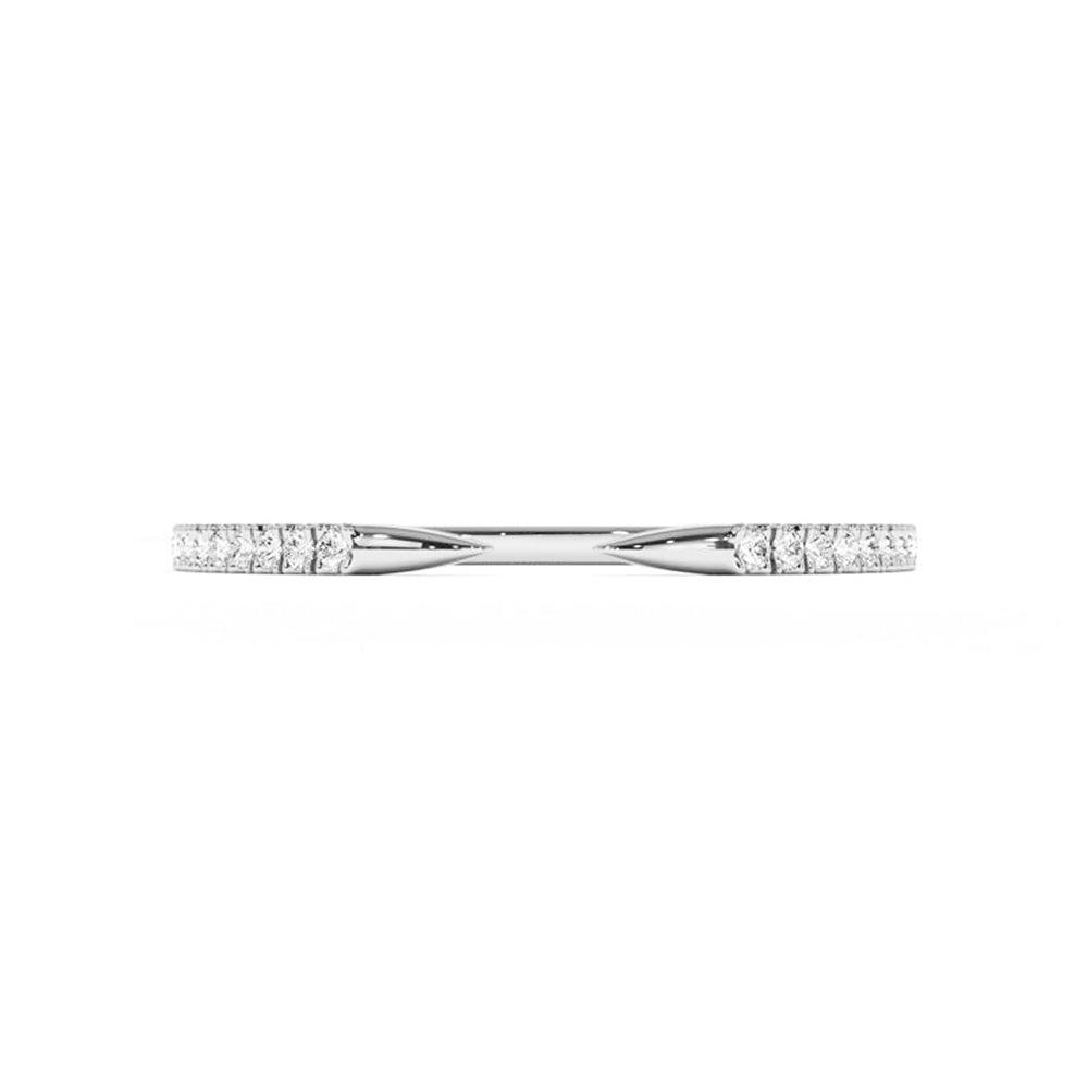 Pavé Diamonds Claw Stacking Open Ring - MSBLUE Jewelry