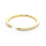 Pavé Diamonds Claw Stacking Open Ring - MSBLUE Jewelry