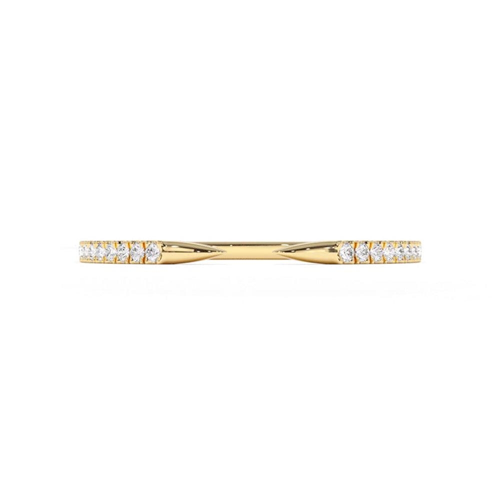 Pavé Diamonds Claw Stacking Open Ring - MSBLUE Jewelry