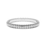 Simple Ribbed Bar Eternity Ring - MSBLUE Jewelry