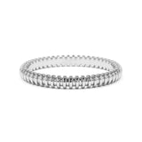 Simple Ribbed Bar Eternity Ring - MSBLUE Jewelry