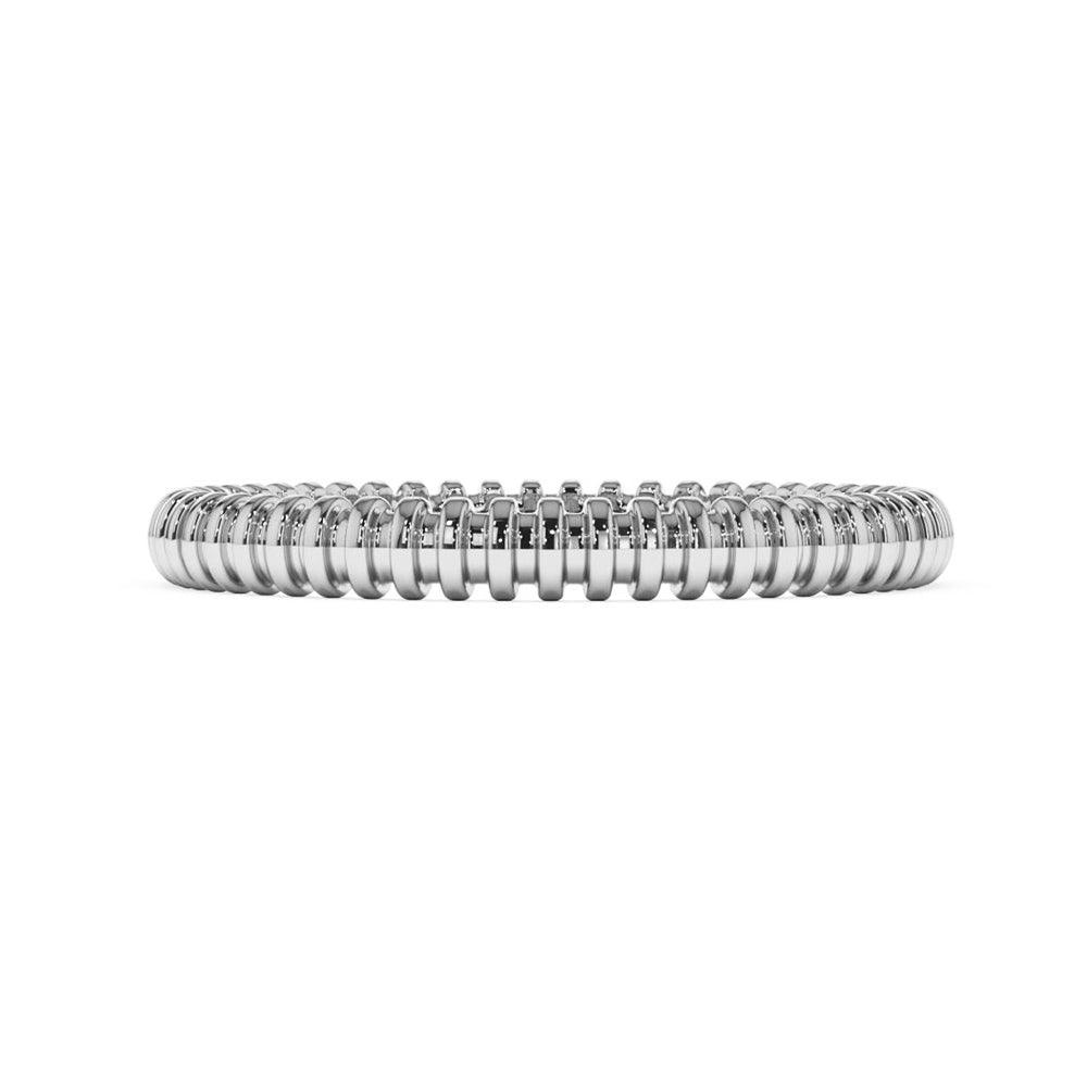 Simple Ribbed Bar Eternity Ring - MSBLUE Jewelry