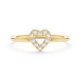 Petite Diamond Heart Shaped Ring