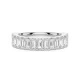 Emerald-Cut Moissanite Wedding Band