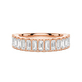 Emerald-Cut Moissanite Wedding Band