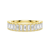 Emerald-Cut Moissanite Wedding Band