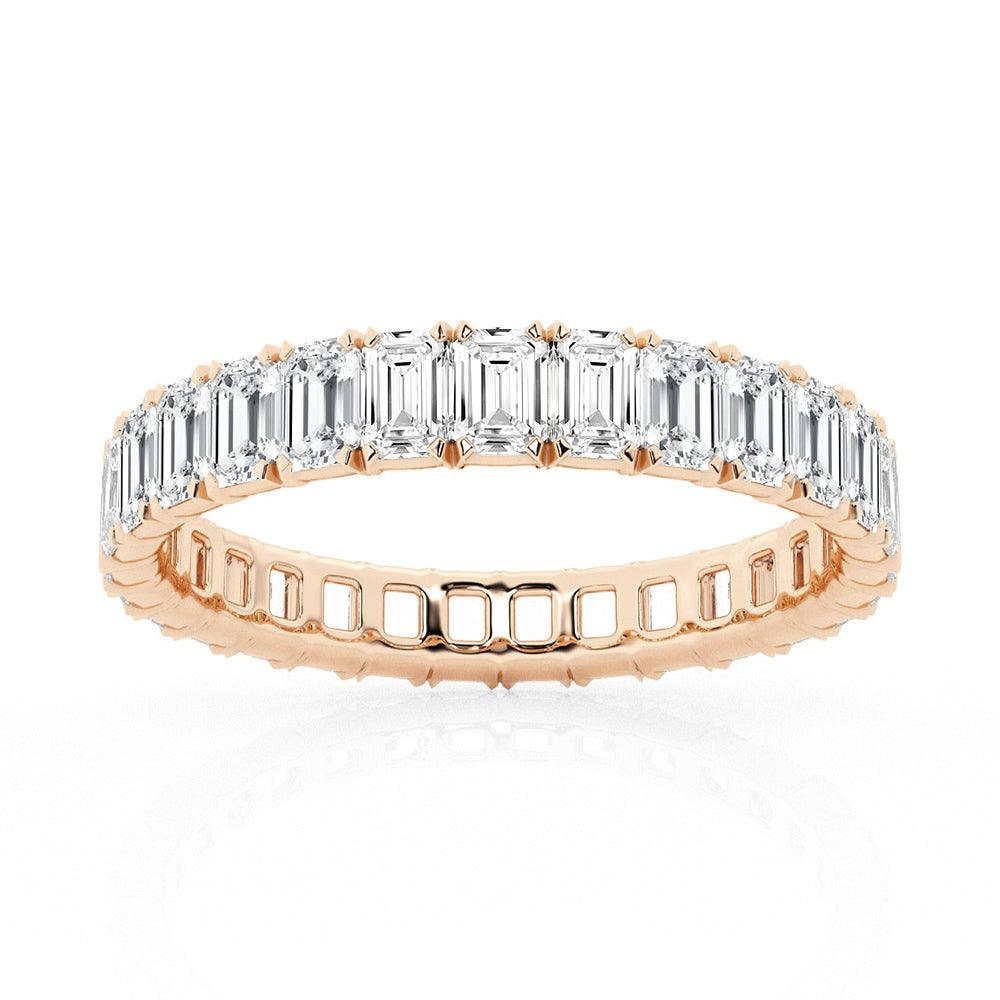 4.6ctw. Emerald Cut Moissanite Eternity Band - MSBLUE Jewelry