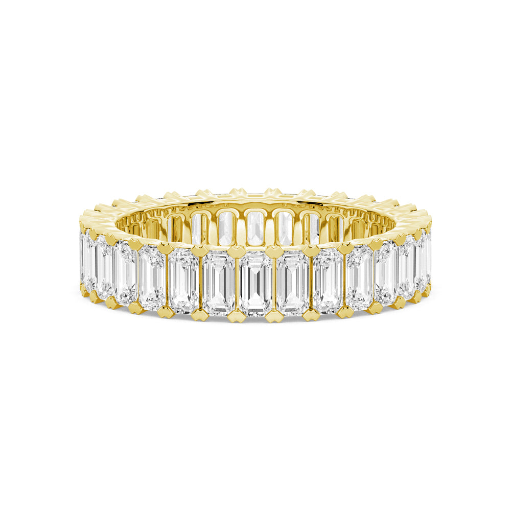 4.6ctw. Emerald Cut Moissanite Eternity Band