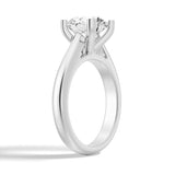 4 Prong Round Cut Moissanite Solitaire Engagement Ring