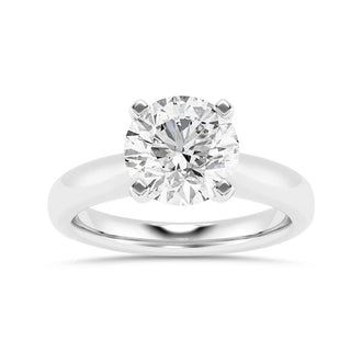 4 Prong Round Cut Moissanite Solitaire Engagement Ring - MSBLUE Jewelry