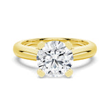 4 Prong Round Cut Moissanite Solitaire Engagement Ring