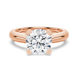 4 Prong Round Cut Moissanite Solitaire Engagement Ring