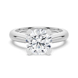 4 Prong Round Cut Moissanite Solitaire Engagement Ring