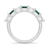 2.88ctw. Classic Lab Grown Emerald Moissanite Anniversary Band