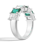 2.88ctw. Classic Lab Grown Emerald Moissanite Anniversary Band