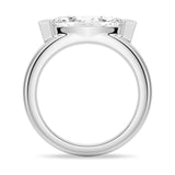 1 CT. Marquise Cut Moissanite Half Bezel Stackable Wedding Ring