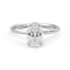 Solitaire Oval Cut Moissanite Engagement Ring with Hidden Anniversary Stone - MSBLUE Jewelry