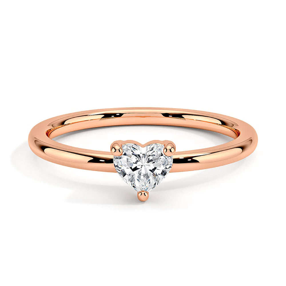 Petite Heart Shaped Lab Grown Diamond Promise Ring