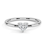 Petite Heart Shaped Lab Grown Diamond Promise Ring