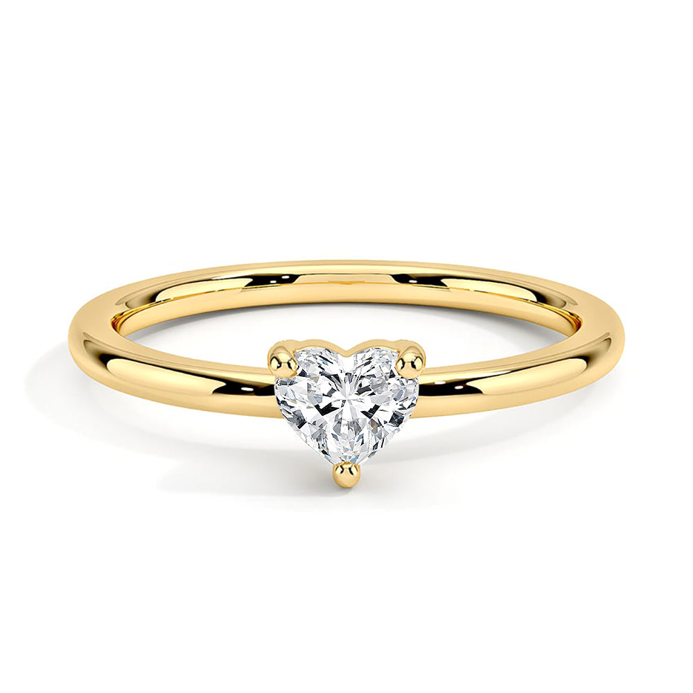 Petite Heart Shaped Lab Grown Diamond Promise Ring