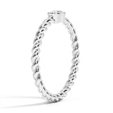 Oval Lab Grown Diamond Rope Promise Ring