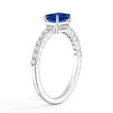 Lab Grown Sapphire and Diamond Promise Ring