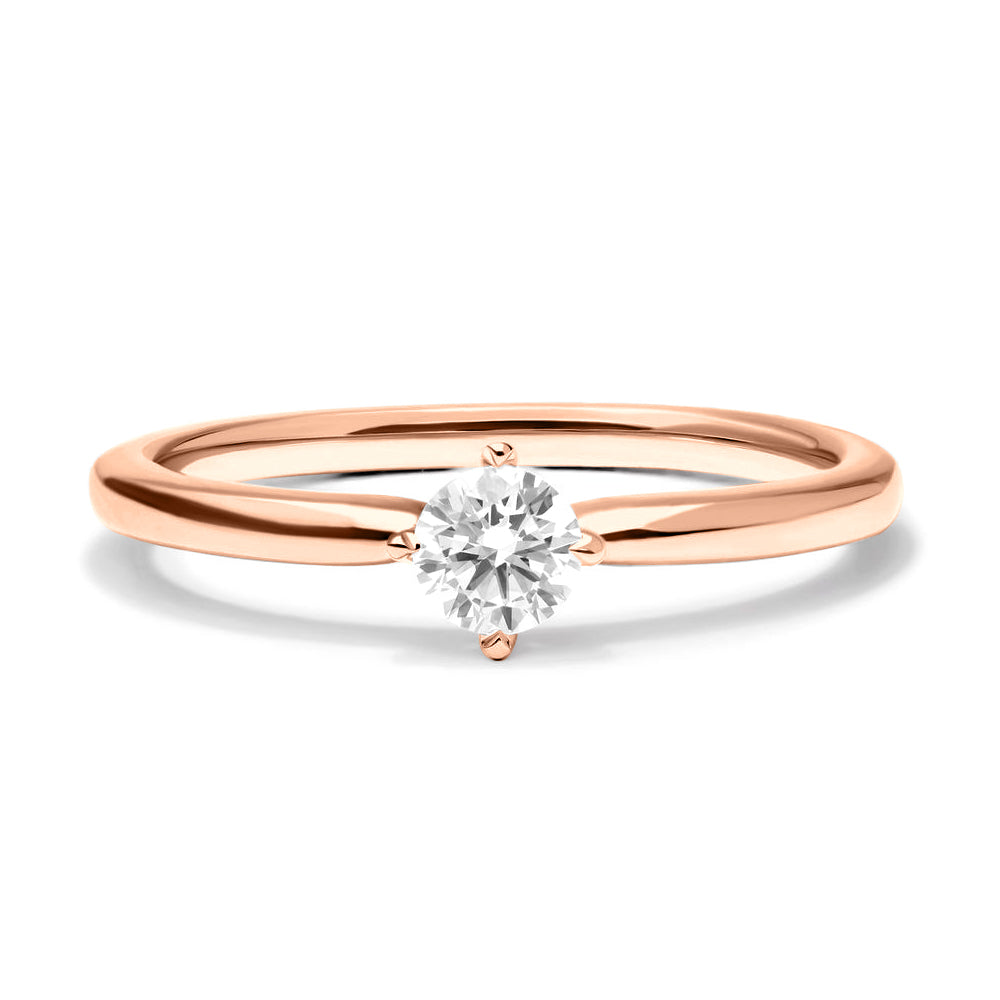 Petite Round Cut Lab-Grown Diamond Solitaire Promise Ring