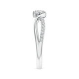 Infinity Twist Three-Stone Lab Grown Diamond Promise Ring