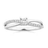 Princess-Cut Lab Grown Diamond Split Shank Promise Ring