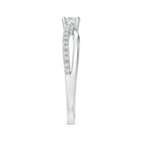 Princess-Cut Lab Grown Diamond Split Shank Promise Ring