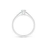 Knife-Edged Classic Round Lab-Grown Diamond Solitaire Promise Ring