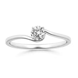 Classic Solitaire Round Lab-Grown Diamond Twist Promise Ring