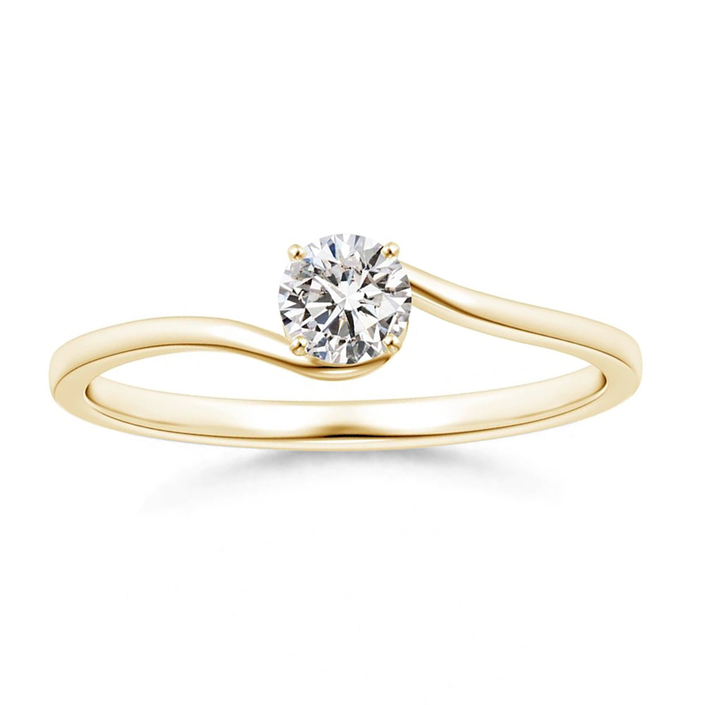 Classic Solitaire Round Lab-Grown Diamond Twist Promise Ring