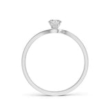 Classic Solitaire Round Lab-Grown Diamond Twist Promise Ring