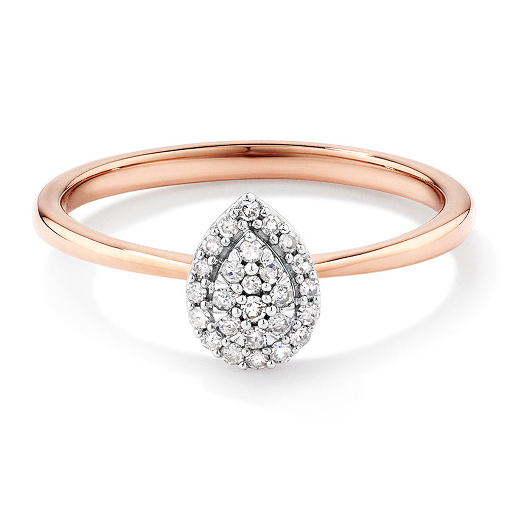 Pear Cluster Lab-Grown Diamond Promise Ring