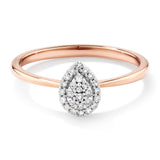 Pear Cluster Lab-Grown Diamond Promise Ring