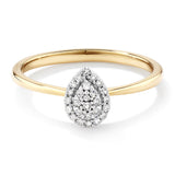 Pear Cluster Lab-Grown Diamond Promise Ring