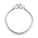 Three Stone Round Brilliant and Oval Cut Lab-Grown Diamond Promise Ring