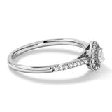 Halo Pear-Shaped Lab Grown Diamond Promise Ring