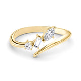 Mixed Cut Three-Stone Lab Grown Diamond Promise Ring