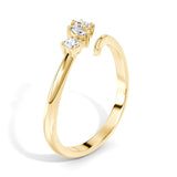 Mixed Cut Three-Stone Lab Grown Diamond Promise Ring