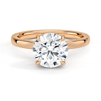 Classic Round Solitaire Brilliant Moissanite Engagement Ring - MSBLUE JEWELRY